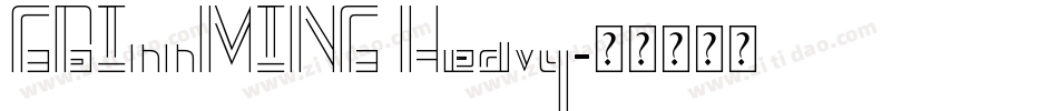 GBInnMING Heavy字体转换